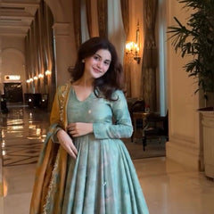 Tie-Dye  Embroidered Lehenga