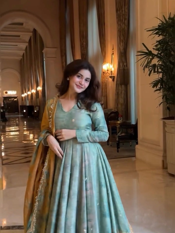 Tie-Dye  Embroidered Lehenga