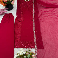 Premium Faux Georgette Party Wear Dresses