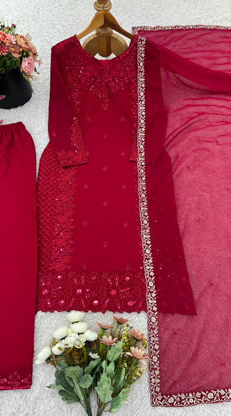 Premium Faux Georgette Party Wear Dresses