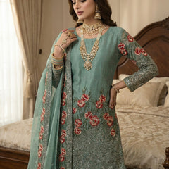 Festive Ready-to-Wear Silk Sharara Indo Western