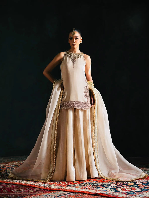 Heavy Franch Crape Palazzo Set Indo Western