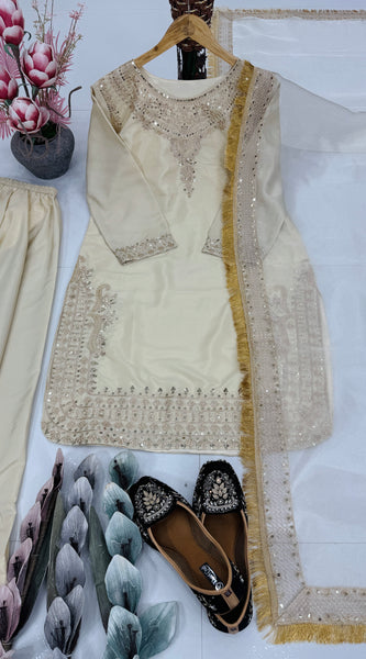 Heavy Franch Crape Palazzo Set Indo Western