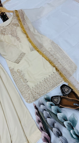 Heavy Franch Crape Palazzo Set Indo Western
