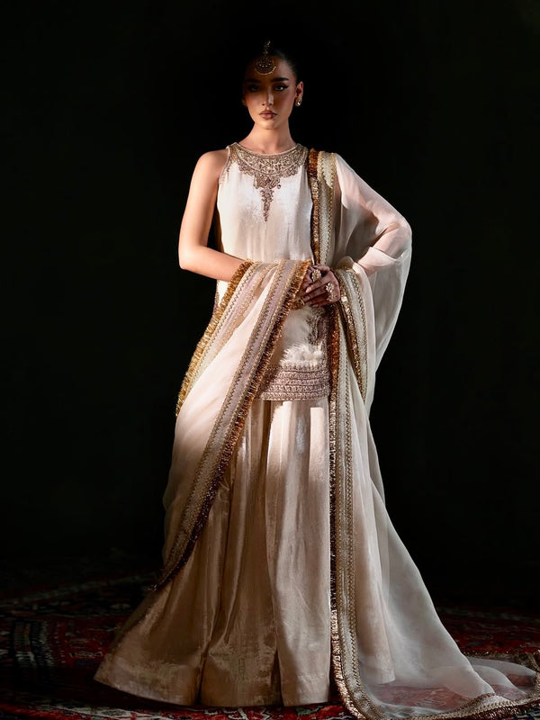 Heavy Franch Crape Palazzo Set Indo Western