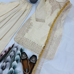 Heavy Franch Crape Palazzo Set Indo Western