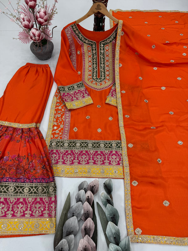 Mirror Work Plazzo Indo Western