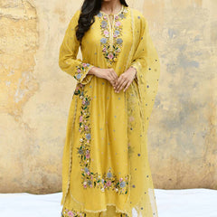 Heavy Embroidery Dresses Top-Plazzo with Dupatta
