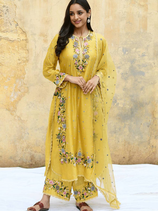 Heavy Embroidery Dresses Top-Plazzo with Dupatta