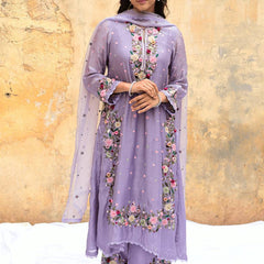 Heavy Embroidery Dresses Top-Plazzo with Dupatta
