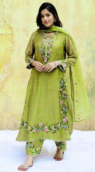 Heavy Embroidery Dresses Top-Plazzo with Dupatta