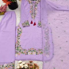 Heavy Embroidery Dresses Top-Plazzo with Dupatta