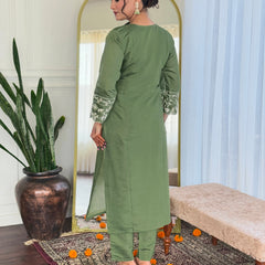 Women pure linen Dupatta kurta Sets