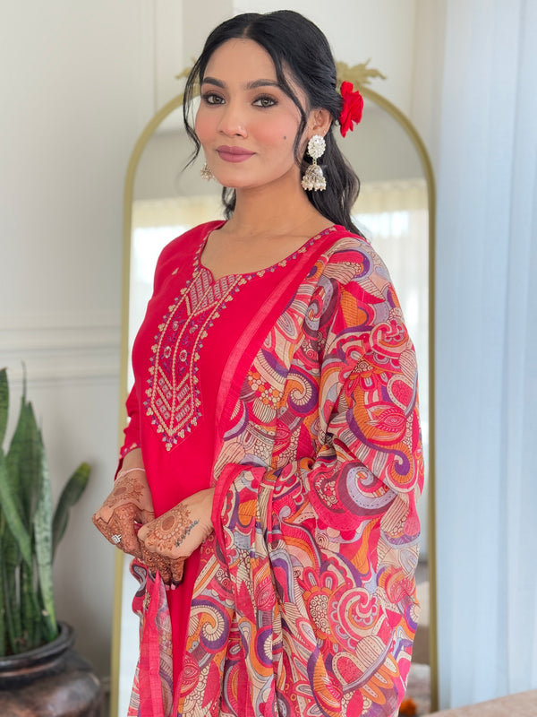 Chanderi Silk Three Pice Dresses