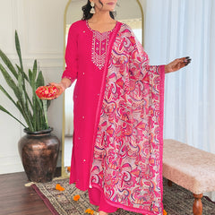 Chanderi Silk Three Pice Dresses