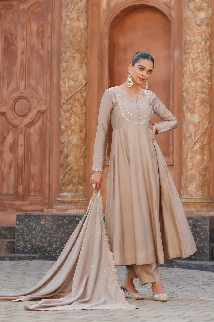 New Anarkali Kurta Set with Pant and Dupatta