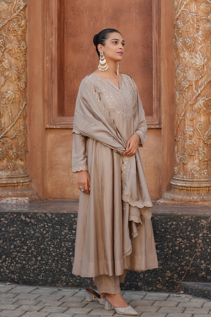 New Anarkali Kurta Set with Pant and Dupatta