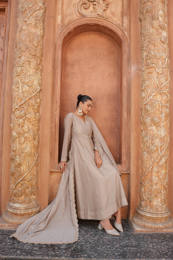 New Anarkali Kurta Set with Pant and Dupatta