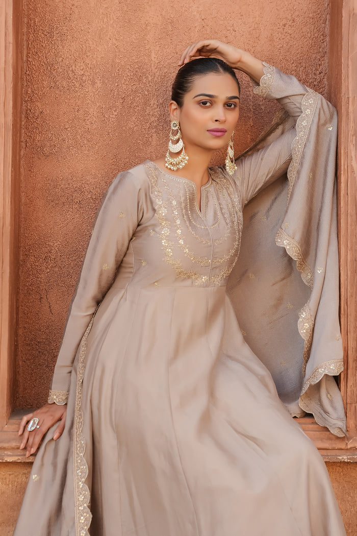 New Anarkali Kurta Set with Pant and Dupatta