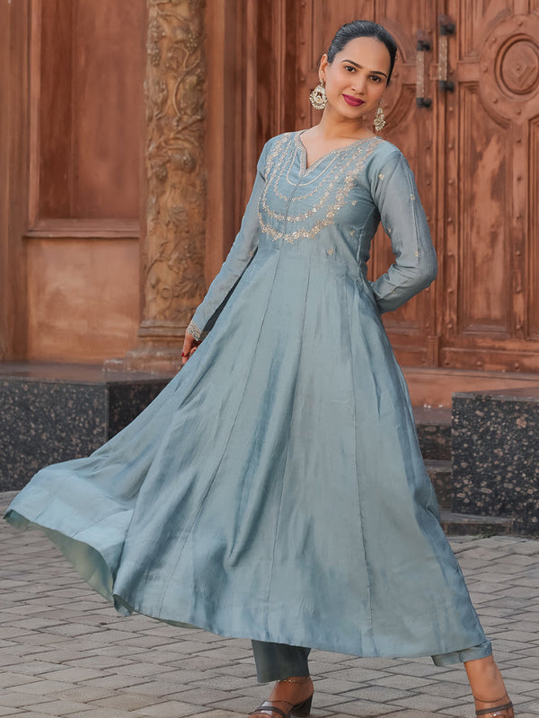 Anarkali Dresses with Pant and Dupatta