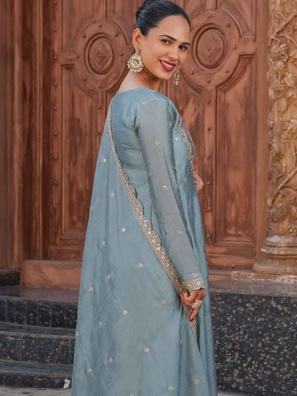 Anarkali Dresses with Pant and Dupatta