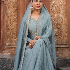 New Anarkali Kurta Set with Pant and Dupatta