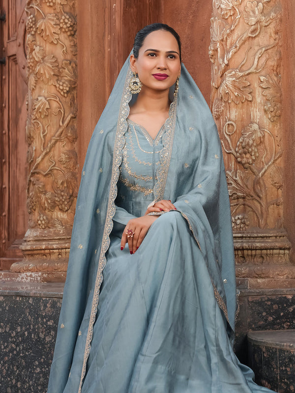Anarkali Dresses with Pant and Dupatta