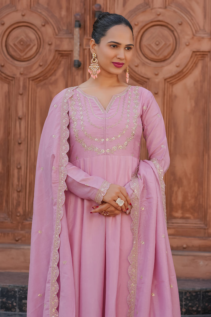 New Anarkali Kurta Set with Pant and Dupatta