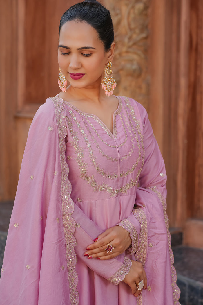 New Anarkali Kurta Set with Pant and Dupatta