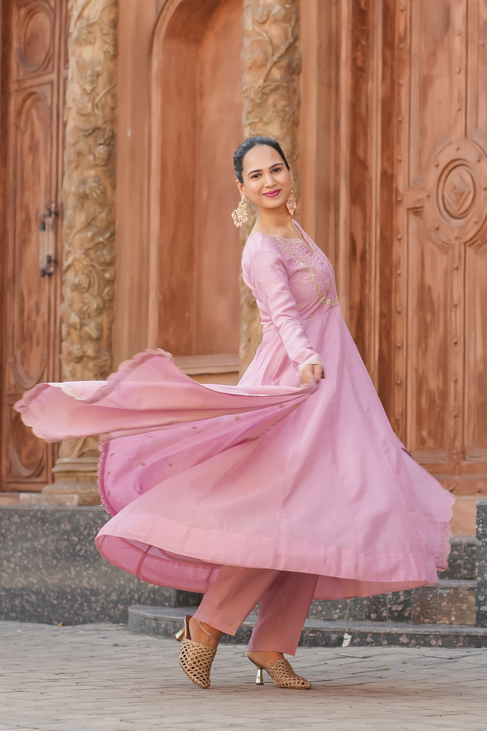 New Anarkali Kurta Set with Pant and Dupatta