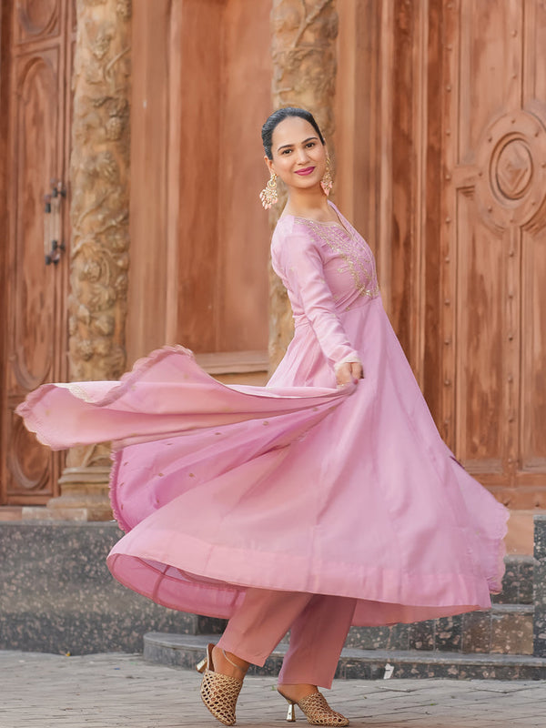 Anarkali Dresses with Pant and Dupatta