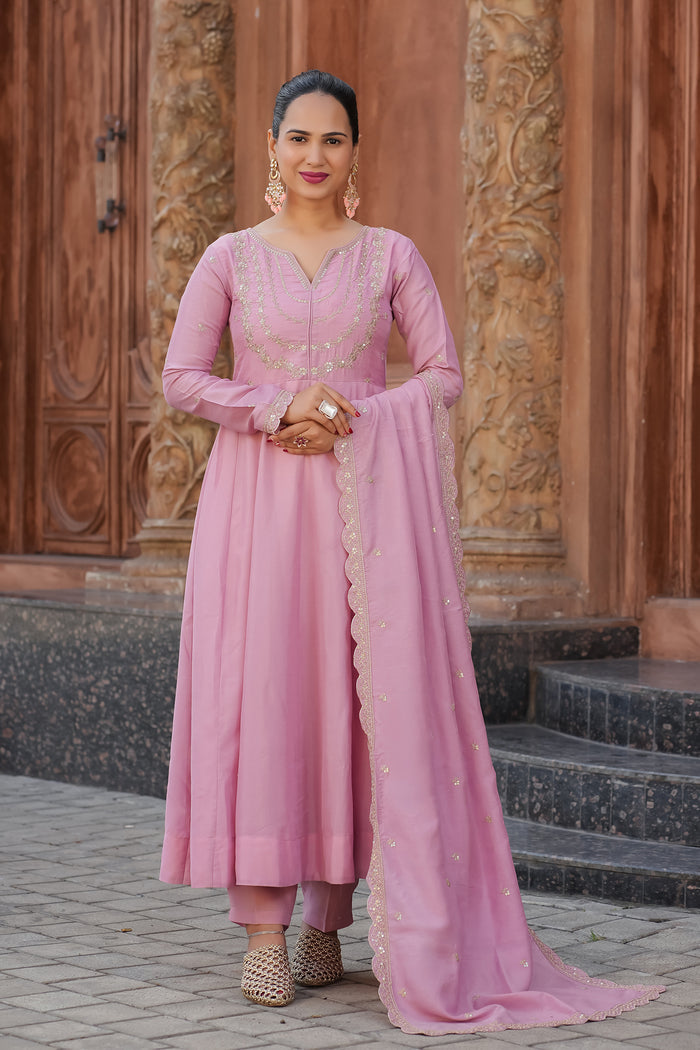 New Anarkali Kurta Set with Pant and Dupatta