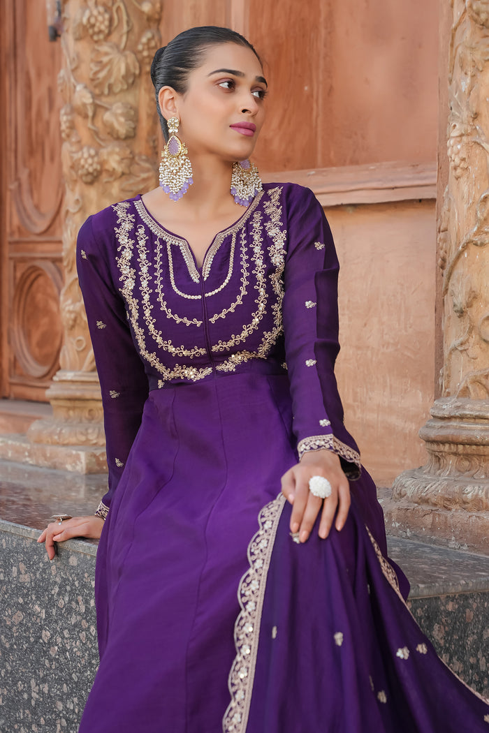 New Anarkali Kurta Set with Pant and Dupatta