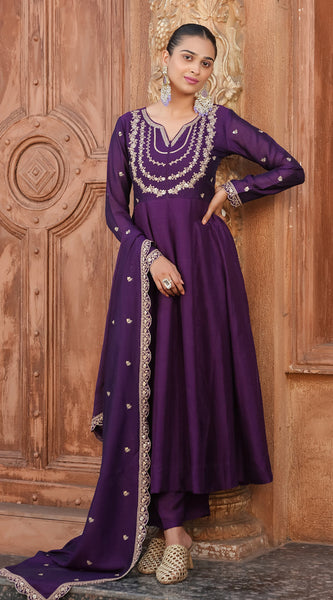 New Anarkali Kurta Set with Pant and Dupatta