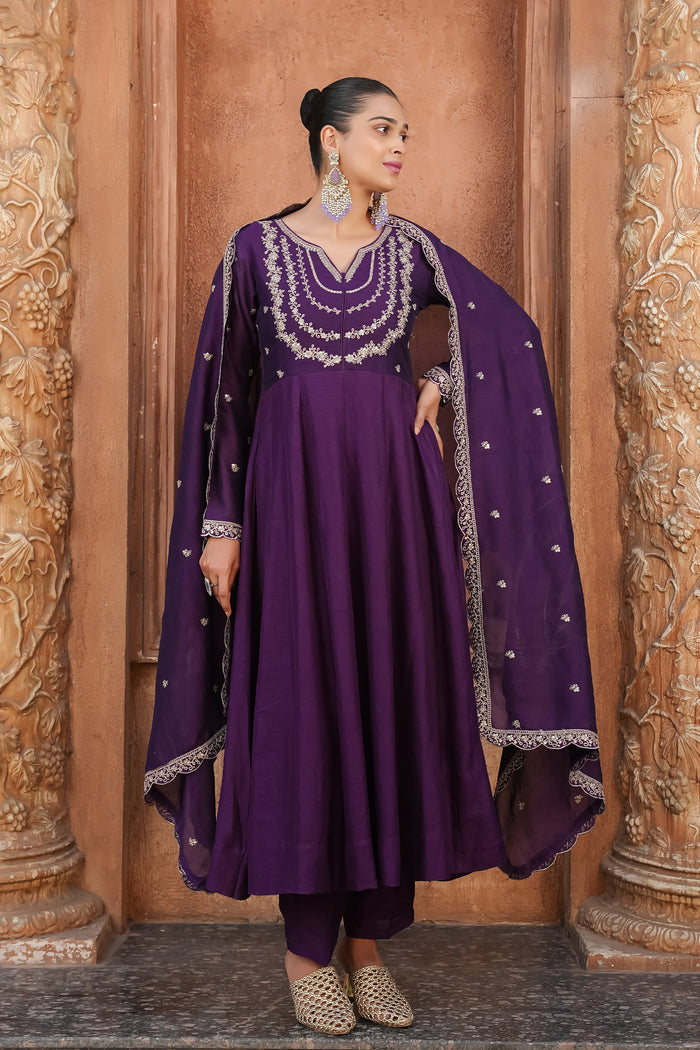 New Anarkali Kurta Set with Pant and Dupatta