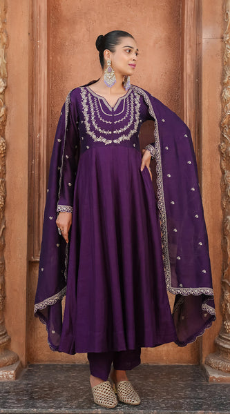 New Anarkali Kurta Set with Pant and Dupatta