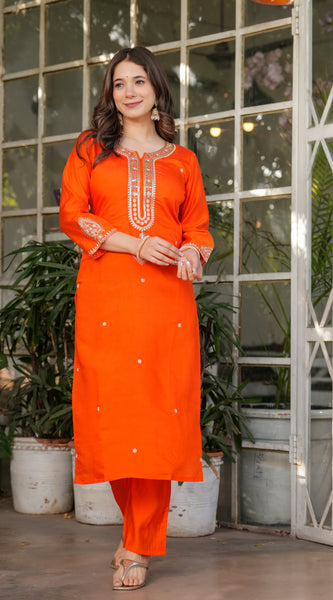 Embroidered Straight Dresses