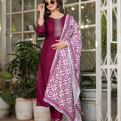 Women's Ethnic Embroidered Dresses Set