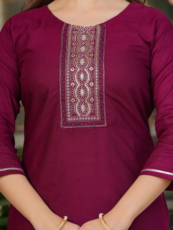 Women's Ethnic Embroidered Dresses Set