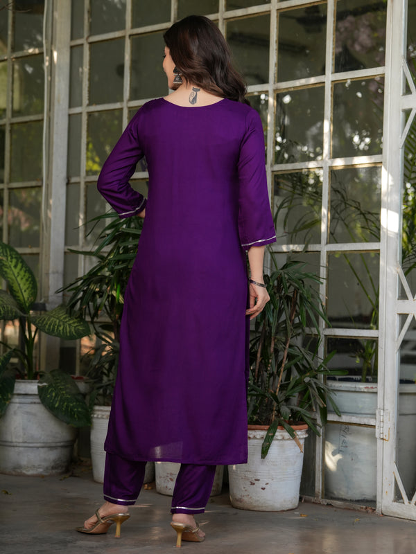 Women's Ethnic Embroidered Dresses Set