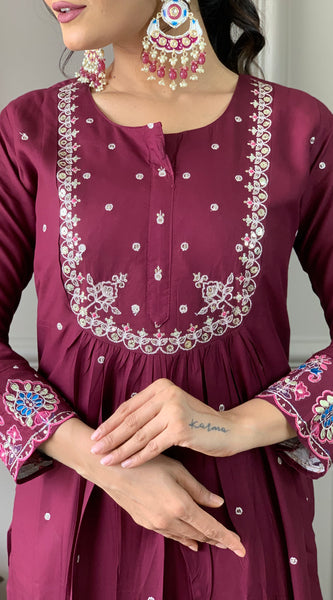 Embroidered with Ajrakh Dupatta Dresses
