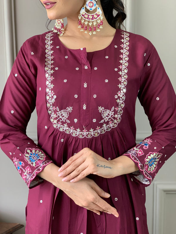 Embroidered with Ajrakh Dupatta Dresses