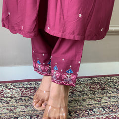 Embroidered with Ajrakh Dupatta Dresses