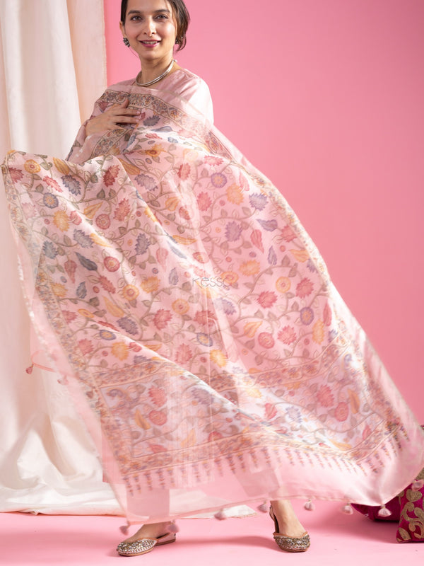 Blush Pink Hand-Embroidered Ethnic Dresses