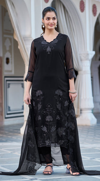 Embroidered Georgette Dresses