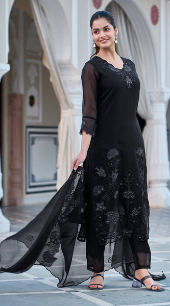 Embroidered Georgette Dresses
