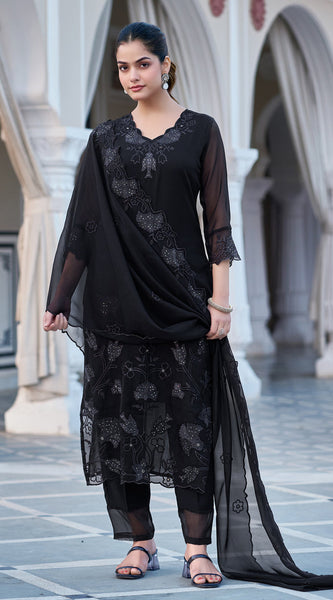 Embroidered Georgette Dresses