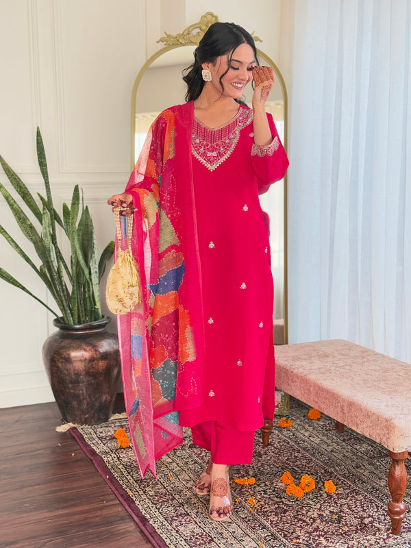 Trending Embroidered Work With Dupatta Dresses