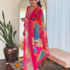 Trending Embroidered Work With Dupatta Dresses
