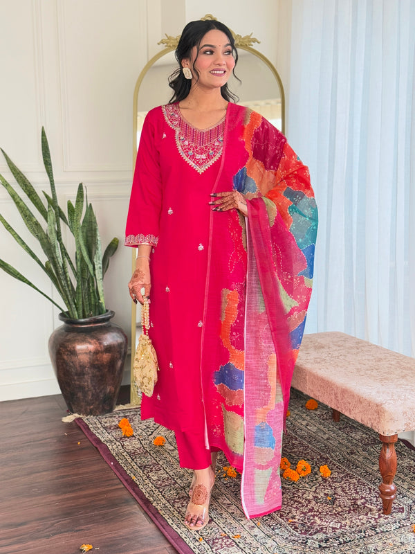 Trending Embroidered Work With Dupatta Dresses